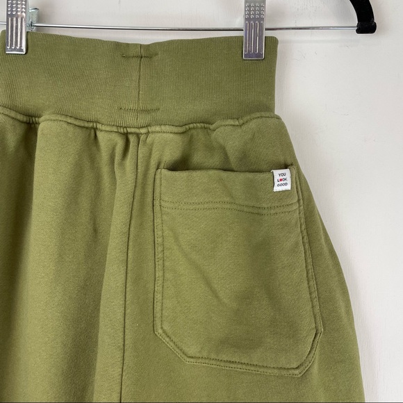Veronica Beard x Sold Out Green Melanie Wide Leg Sweatpants Ankle Cropped Sz XS - Picture 8 of 12